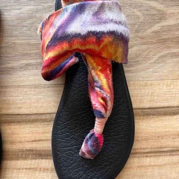 Sanuk yoga sling sandals womens thong flip flop sandals size 5 - Picture 3 of 6